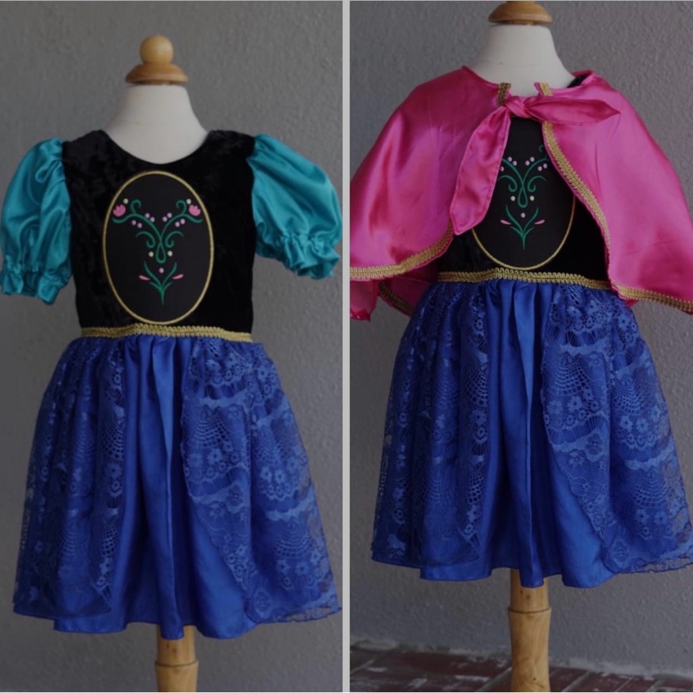 Custom made Anna (from Frozen) dress size toddler 5 (6)